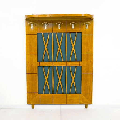 Italienischer Art-Deco-Garderobenständer aus Ahorn im Stil von Paolo Buffa, 1950er Jahre