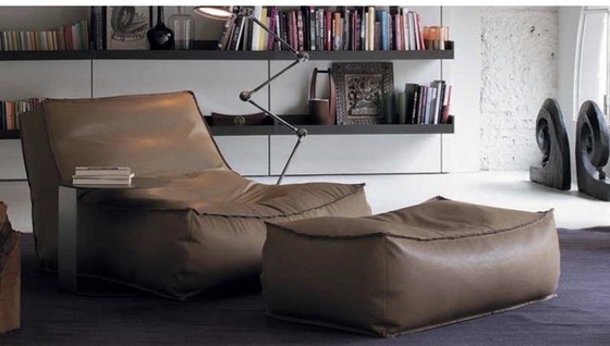 Image 1 of Fauteuil met poef