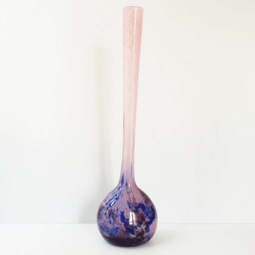 BERLUZE JUGENDSTILVASE, 1900, AUS DLG DAUM LORRAIN GLAS, 1900ER