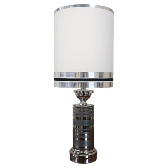 Image 1 of Lampe de table en céramique et chrome, Italie, années 1970