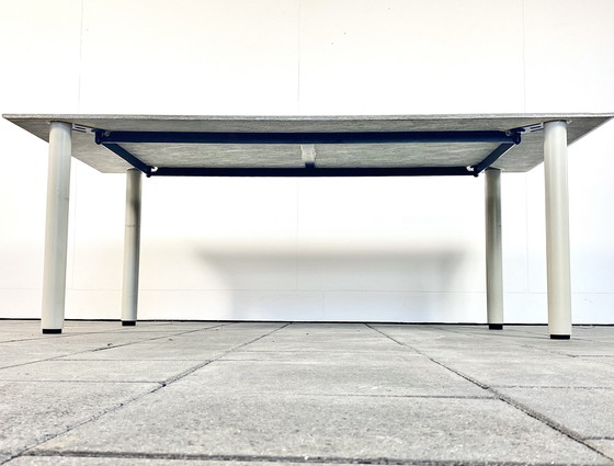 Postmodern Cena dining table designed by Achille Castiglioni for Zanotta, Metal, Stone, Grey (photo 3 of 8)