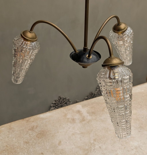 Lámpara colgante francesa de los años 50