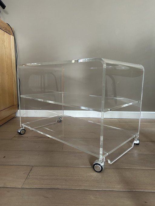 Vintage design plexi bijzettafel