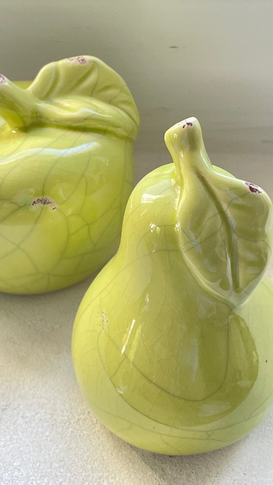 Image 1 of POMME POIRE Céramique Effet Craquelé