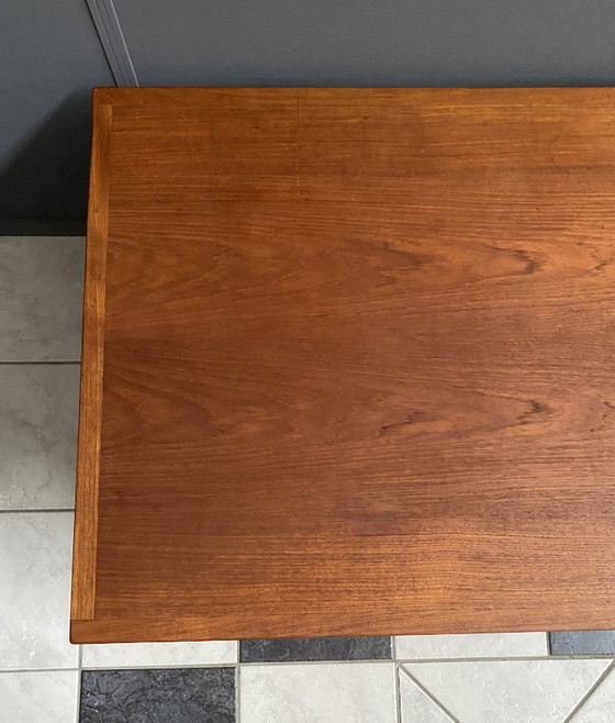 Image 1 of Large Teak coffee table with serving tray 1970s EMC Mobler Denmark