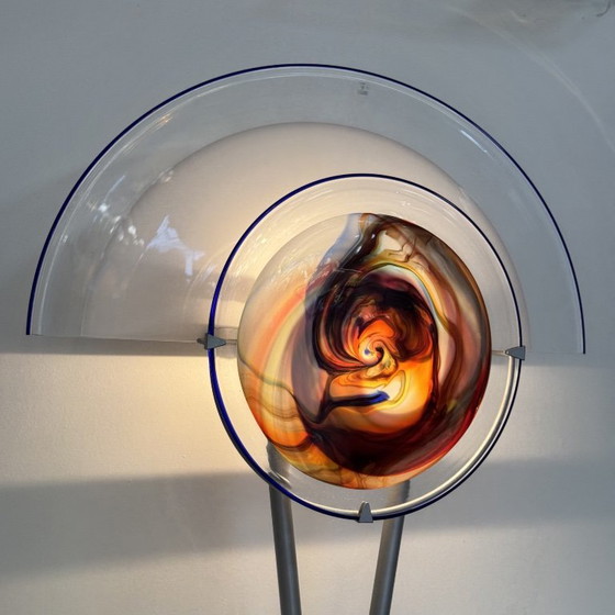 Sunset Murano Glass Table Lamp, Vintage Design, 1980s – vetri murano, Metal (photo 3 of 10)