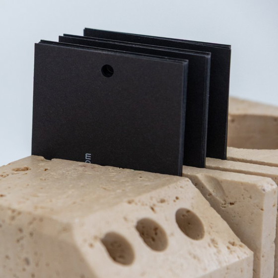 Image 1 of Travertine Desk Organizer Fratelli Mannelli 70's
