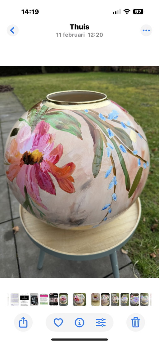 Nouveau vase peint à la main VIBE Art XL