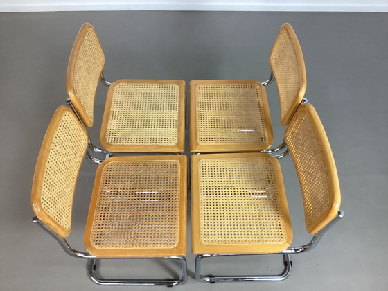 Image 1 of 4 x Marcel Breuer Cesca stoelen rotan seventies 