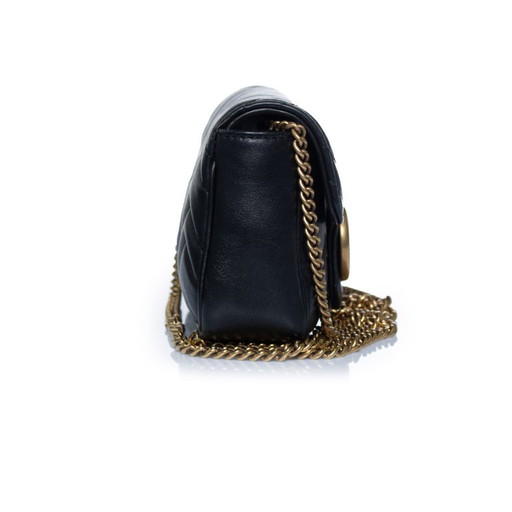 Gucci, Mini Marmont Tasche aus schwarzem Leder – crossbody tassen, Calfskin (photo 2 of 18)