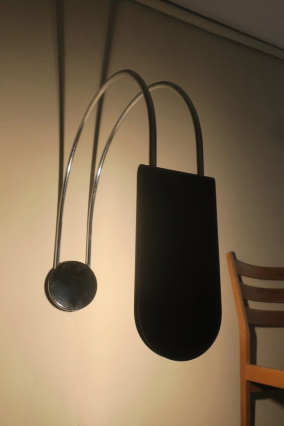 Image 1 of Mid-Century Modern boogvormige wandlamp van Bruno Gecchelin voor Skipper and Pollux, Italië, jaren 70.