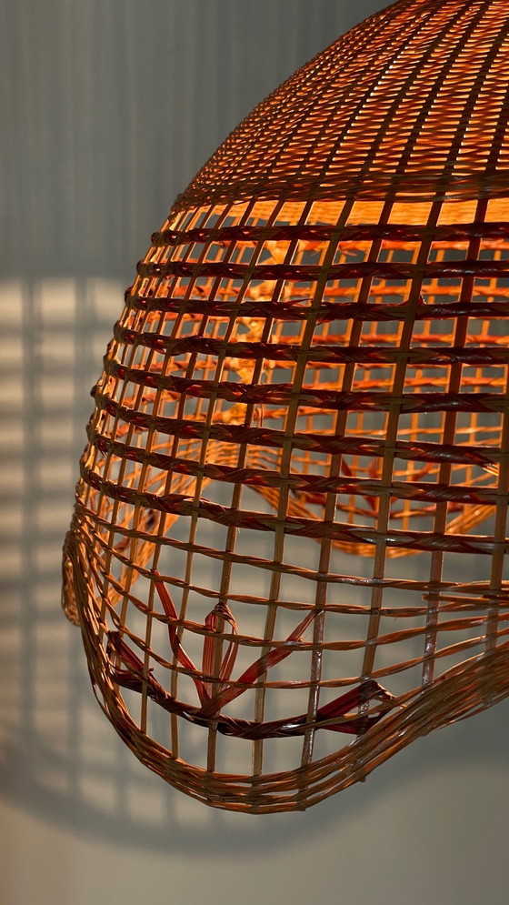 Image 1 of Hanglamp Bloem Osier Vintage Frankrijk