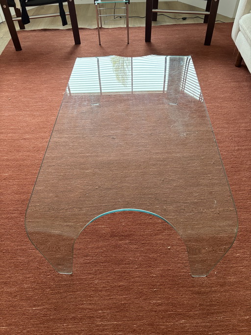 Glass coffee table