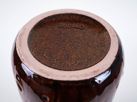 Image 1 of Brown ceramic vase, German design, 1960s, made in West Germany