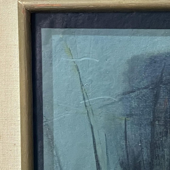 Erwin Mackowiak, Composition abstraite bleue, Huile sur panneau, 1960 – Peintures et dessins (photo 8 of 11)