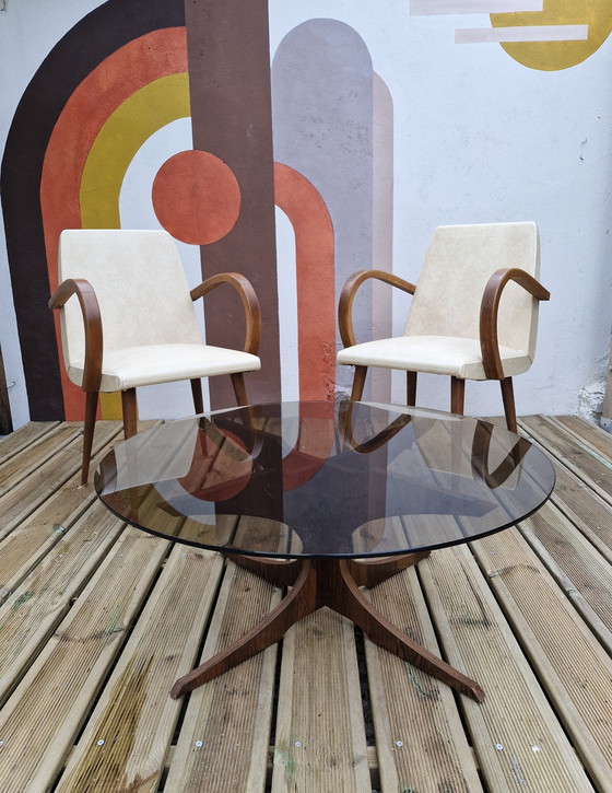 Image 1 of Paires de Fauteuils Bridges vintage 1960