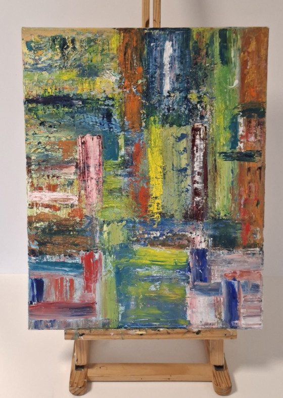 Dipinto a olio multidirezionale 'Capannone Illuminato' (2018) – Storme Kathleen (40x50 cm) (photo 2 of 13)