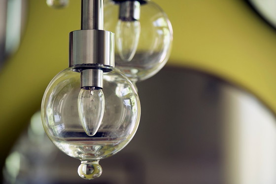 Image 1 of Lampada a sospensione a cascata vintage, cascata spaziale di metà secolo