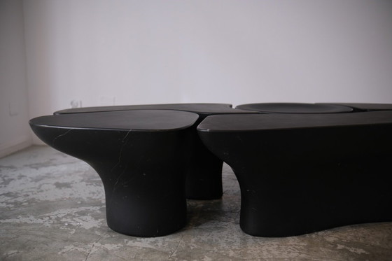 Image 1 of Tavolino da caffè in marmo nero - AULYOM STUDIO