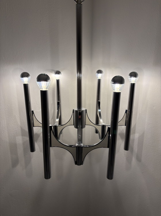 Image 1 of Vintage Sciolari Orbit Kroonluchter (6 lampen)