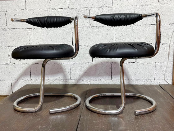 Image 1 of Vintage Cobra-stoelen uit de jaren 70 van Giotto Stoppino