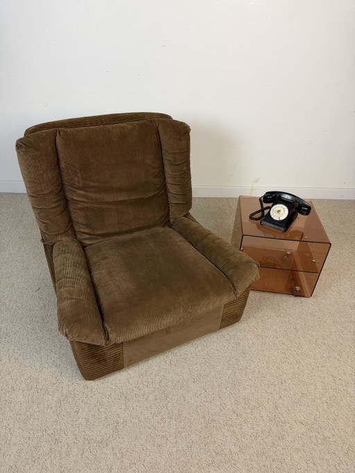 Sillón Steiner de terciopelo marrón