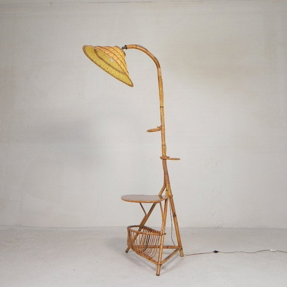 Image 1 of Standing bamboo lamp, 1950s