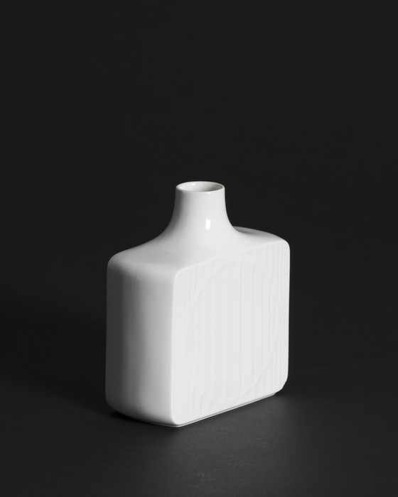 Image 1 of Curated ROSENTHAL & FÜRSTENBERG Vase Duo Geometric Relief & Pattern 70s Retro
