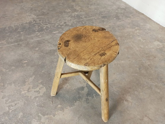 Sgabello in legno Wabi Sabi vintage, Sgabelli, Marrone (foto 3 di 11)