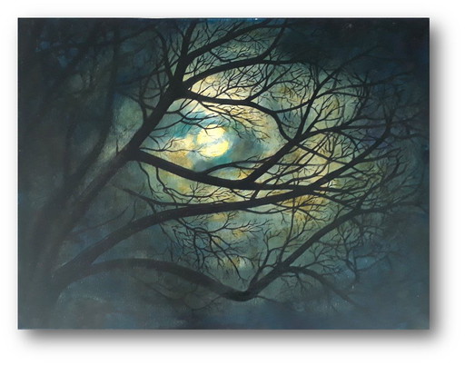 Painting full moon