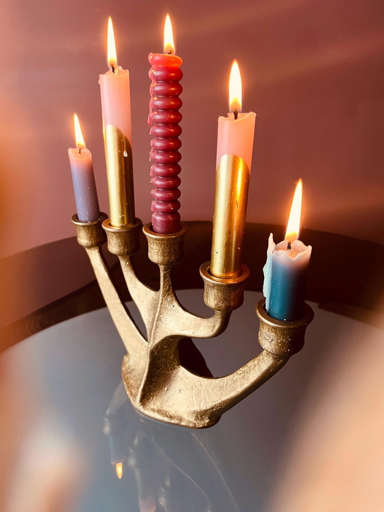 Image 1 of MID CENTURY GUILD HANDICRAFT CANDLESTICK