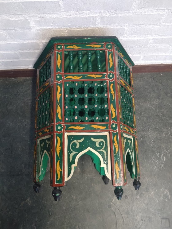 Image 1 of Moroccan side table hand-painted