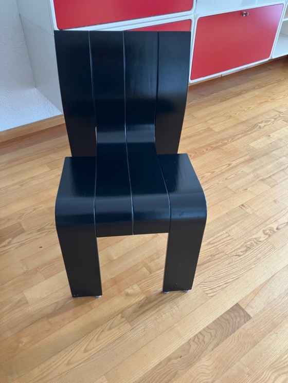 Image 1 of Sedie a 5 strisce di design vintage e tavolo abbinato, Gijs Bakker per Castelijn, anni '70