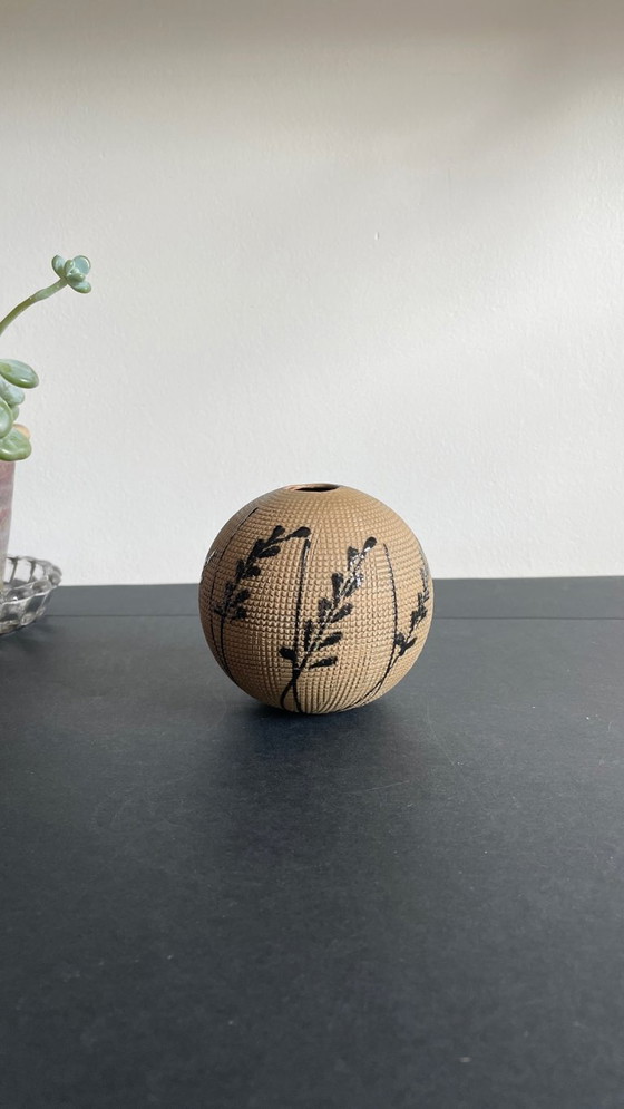 Image 1 of Vintage Japanese-inspired handcrafted stoneware vase