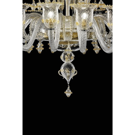 Image 1 of Imperial Style “Rigadin” Murano Glass Chandelier in Venetian Design