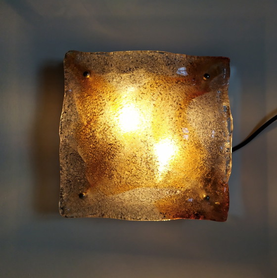 Wandlampen Mazzega Murano, jaren 70 – Glass (photo 8 of 9)