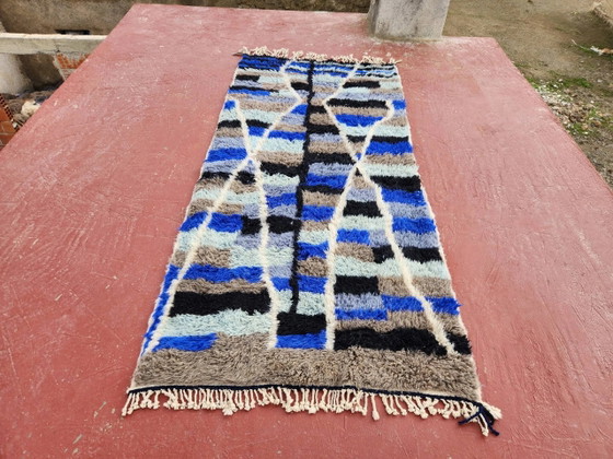 Beni Ouarain rug 300x130 cm – Handmade piece in thick wool, – Rugs & carpets, Modern (photo 7 of 10)