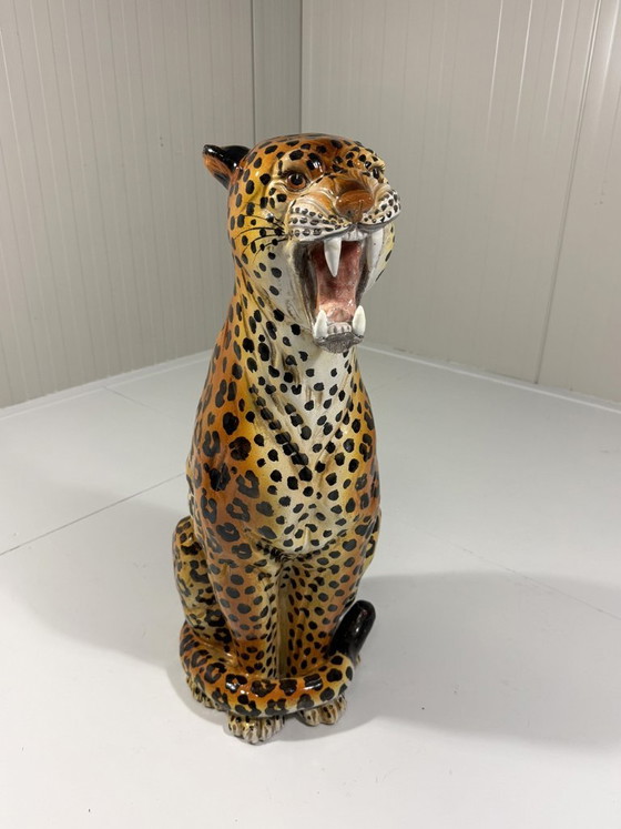Grande Leopardo in Ceramica Italia Anni '70 – Oggetti decorativi (photo 10 of 16)