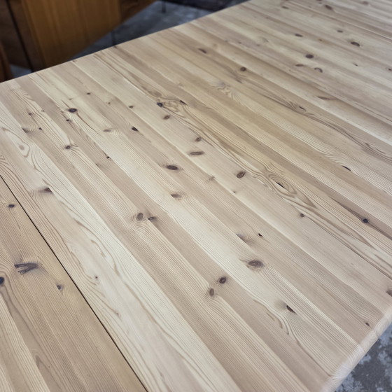 Image 1 of Dyrlund, vintage 60s XXXXL extendable round oval dining table Danish