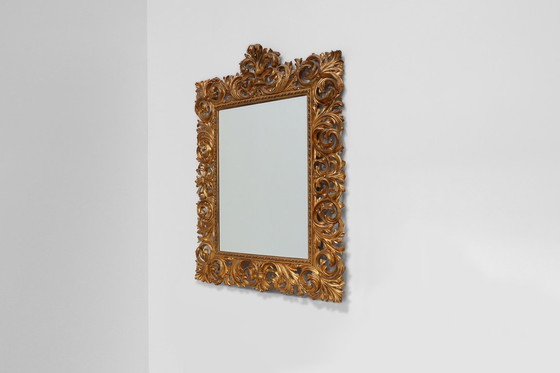 Image 1 of Large 20th-century Italian Baroque-style wall mirror, richly decorated