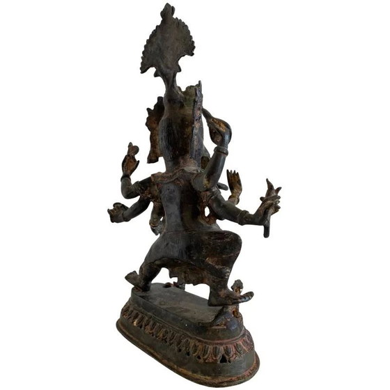 Ganesha danzante con seis brazos – estatua de templo de bronce antigua (lote 163) – Esculturas, Bronze (photo 4 of 16)