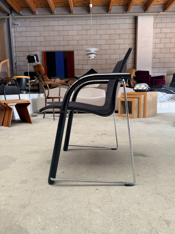 Thonet S320, Wulf Schneider & Ulrich Böhme (Lagerbestand: 2), Stühle und Loungesessel, Stoff, Holz, Schwarz (Foto 8 von 14)