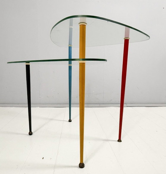 Image 1 of Side table by Edoardo Paoli, model: Arlecchino for Vitrex, Milan/Italy, 1950s