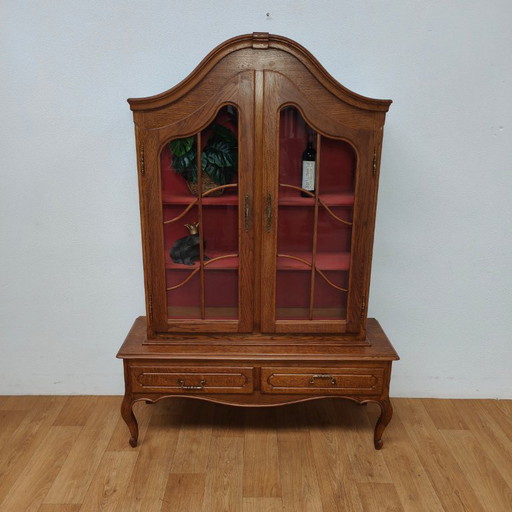 Vintage Queen Ann kast vitrinekast buffetkast servieskast