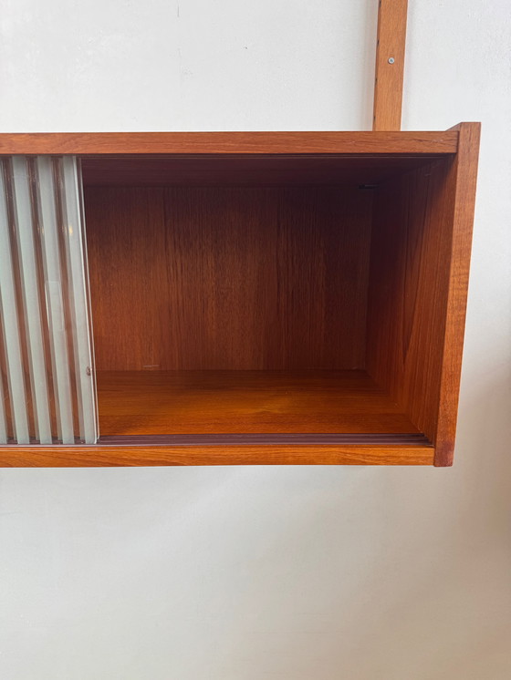 Image 1 of Vintage Modular Wall Unit – Danish Design in Teak with Brass Details
