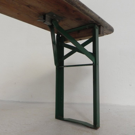 Image 1 of Folding bench, folding bench for terrace, 216 cm long, 1960s
