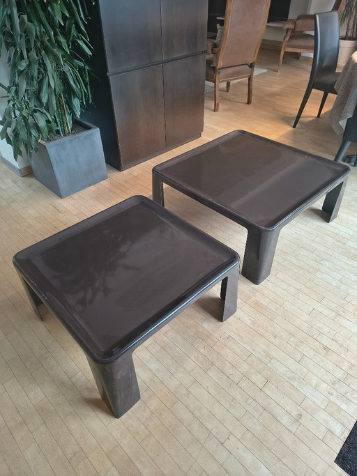 2 originele B&B Italia Amanta salontafels – Mario Bellini – jaren 70 – vintage Italiaans design