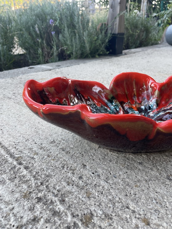 Image 1 of Vintage Vallauris Keramische Schaal – Mid Century – Organische Vorm