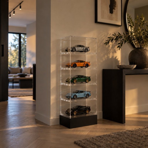 Vitrina modular de acrílico para coches a escala 1:18
