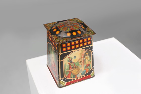 Image 1 of Antieke Art Nouveau blikken doos van De Beuckerlaer, jaren 1890